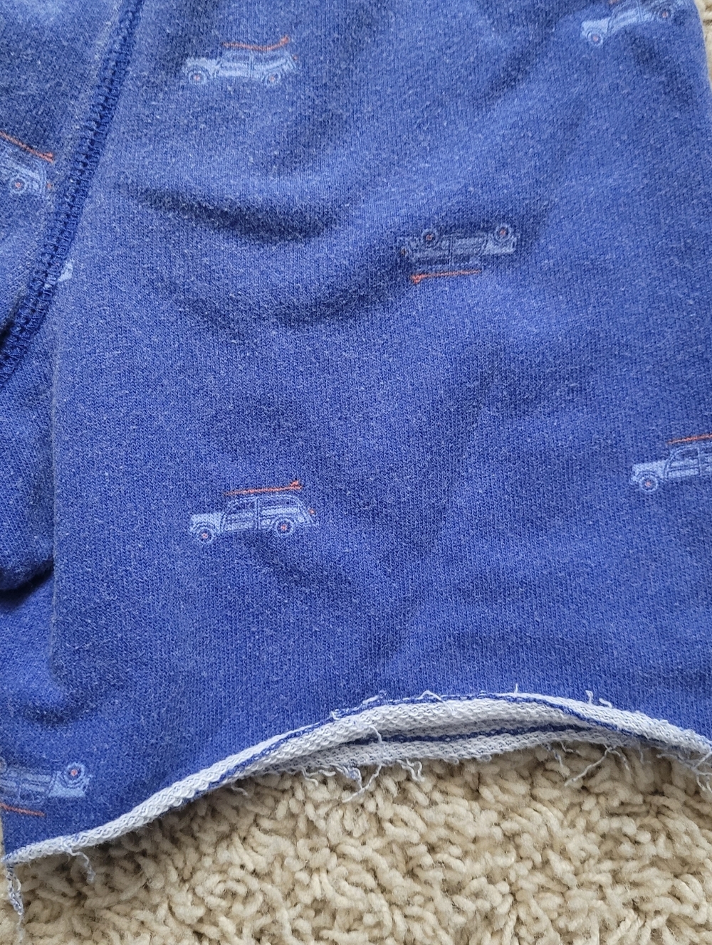 The Childrens Place 3T Retro Beach Bum Raw Hem Pull On Summer Shorts Blue Car - Picture 5 of 7